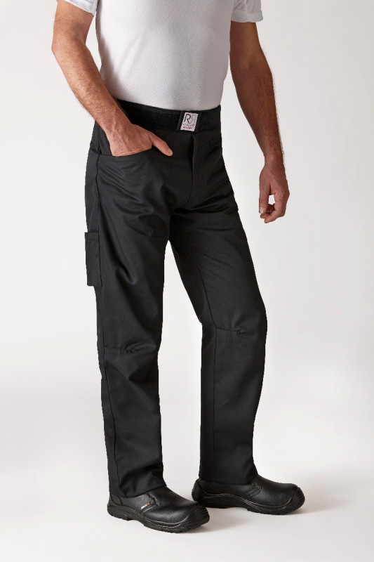 Pantalon de cuisine noir T2 Arenal Robur