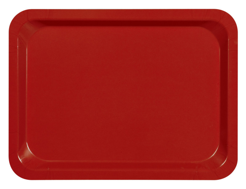 Plateau bois compresse rouge 46x36 cm Stratifie Platex