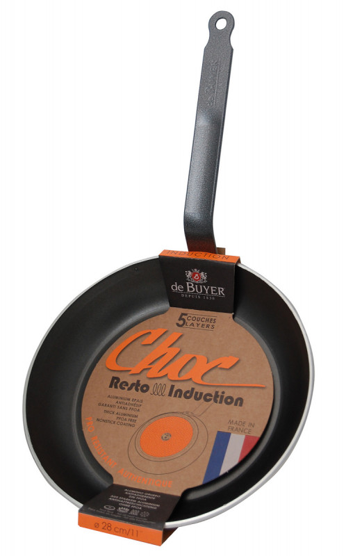 Poêle rond aluminium Revêtement anti-adhésif Ø 32 cm Choc Resto Induction De Buyer