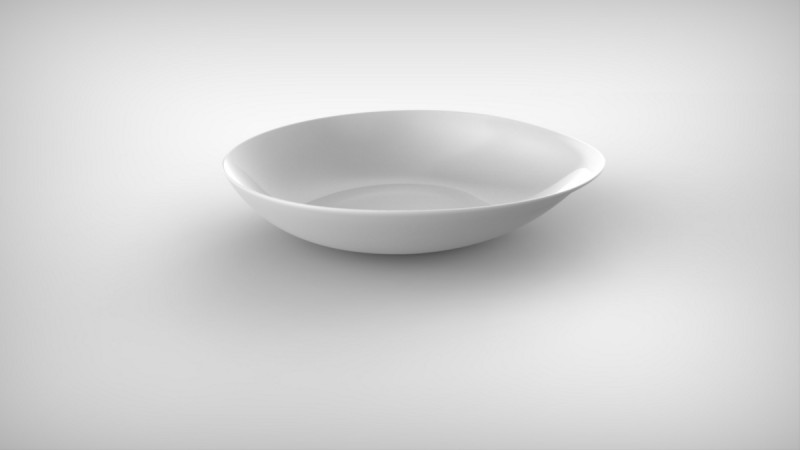 Assiette creuse rond blanc porcelaine Ø 24 cm Moving Astera