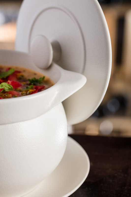 Soupière rond noir porcelaine vitrifiée Ø 15,7 cm Chefs Fusion Rak