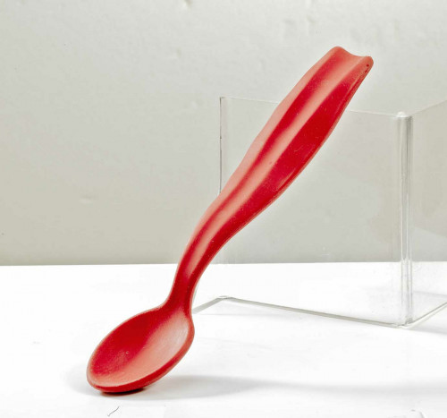 Cuillère rouge silicone 19,3x4 cm Ergo 3d Saint Romain