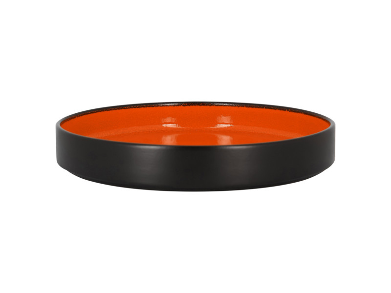 Assiette creuse rond orange porcelaine Ø 27 cm Fire Rak