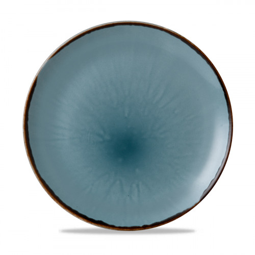 Assiette coupe plate rond bleu porcelaine vitrifiée Ø 21,7 cm Harvest Dudson