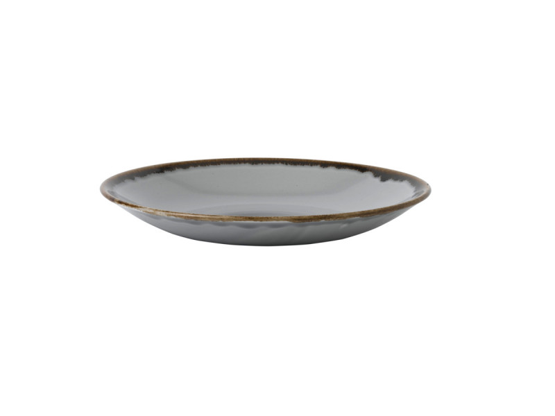 Assiette creuse rond gris porcelaine vitrifiée Ø 25,6 cm Harvest Dudson