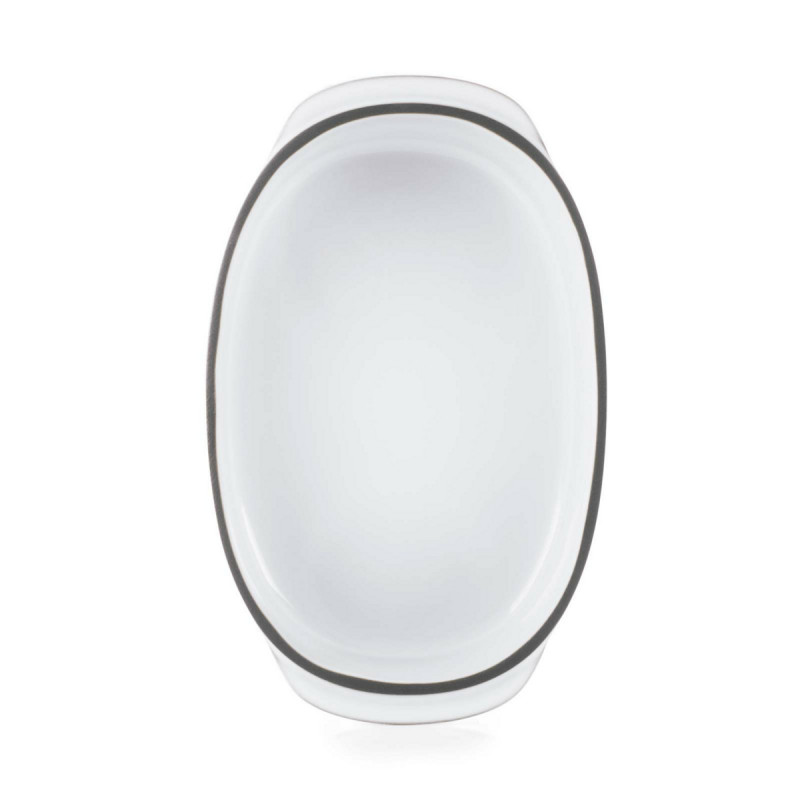 Plat ovale blanc porcelaine 19 cm Caractere Revol