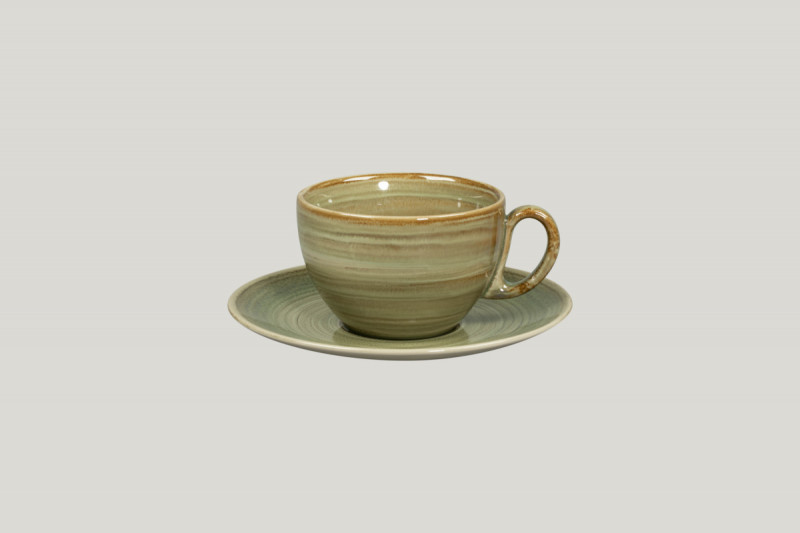 Sous tasse à thé déjeuner rond Emerald porcelaine vitrifiée Ø 17 cm Rakstone Spot Rak