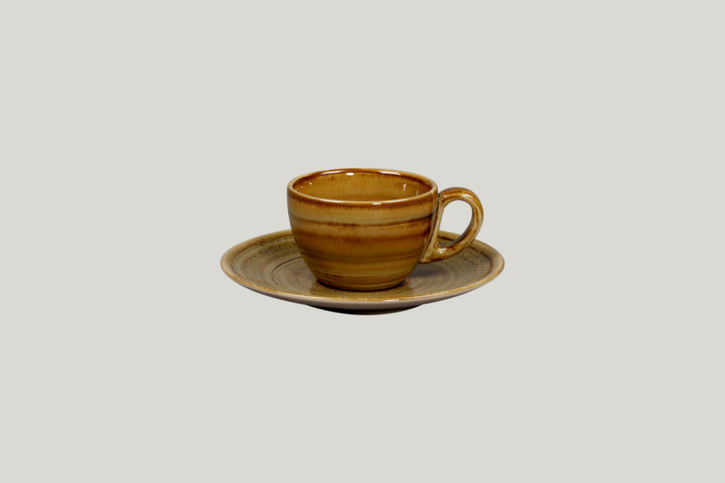 Tasse à café beige porcelaine 15 cl Ø 8 cm Rakstone Spot Rak