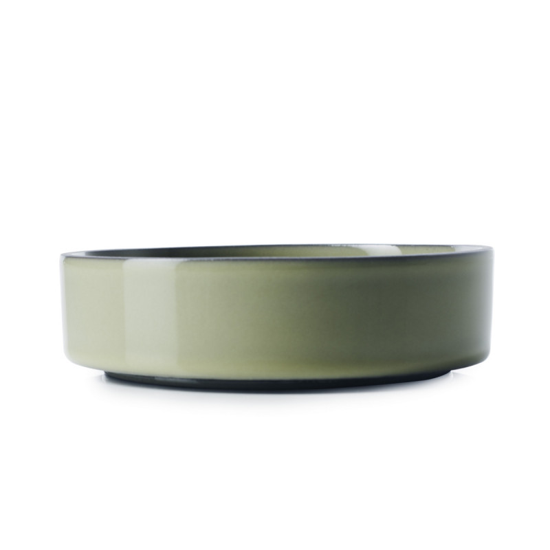 Assiette creuse rond vert porcelaine culinaire Ø 17 mm CaractÈre Revol