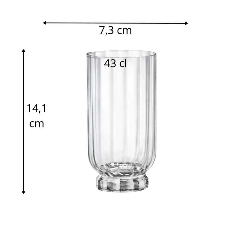 Gobelet forme haute verre 43 cl Florian Bormioli Rocco