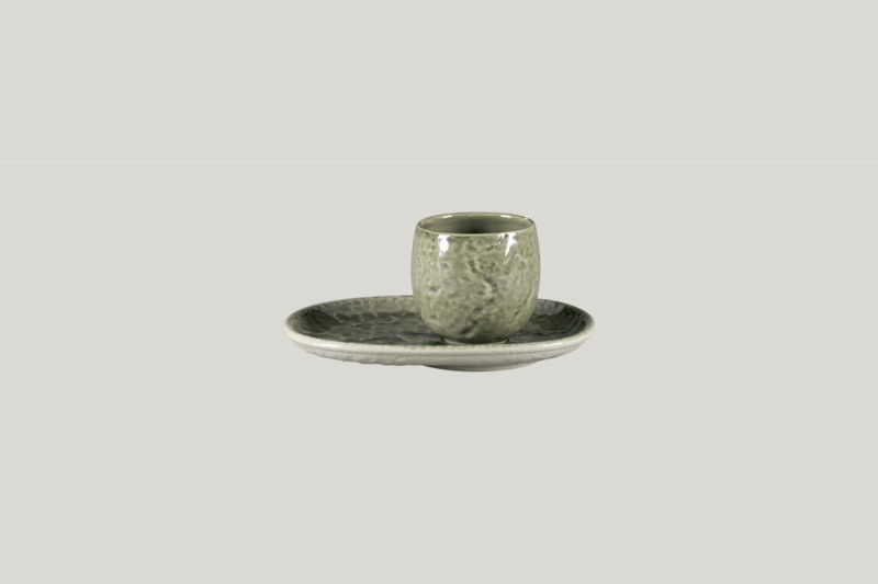 Sous-tasse à expresso ovale steel porcelaine 15 cm Krush Rak