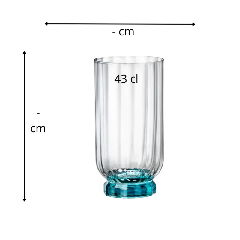Gobelet forme haute verre 43 cl Florian Bormioli Rocco