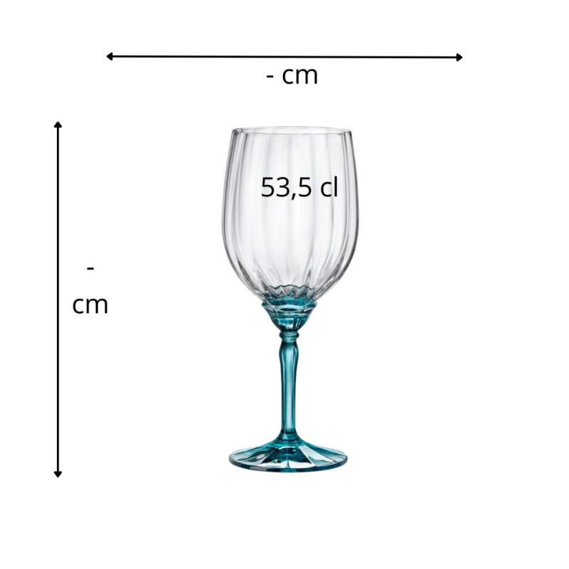 Verre à pied pour vin rouge verre 53,5 cl Florian Bormioli Rocco