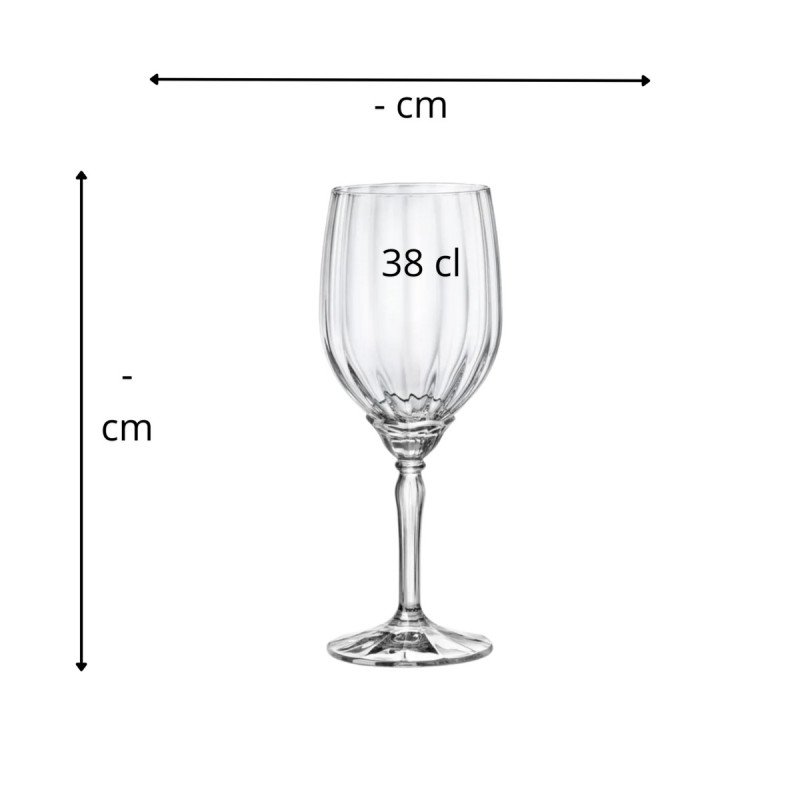 Verre à pied pour vin blanc verre 38 cl Florian Bormioli Rocco