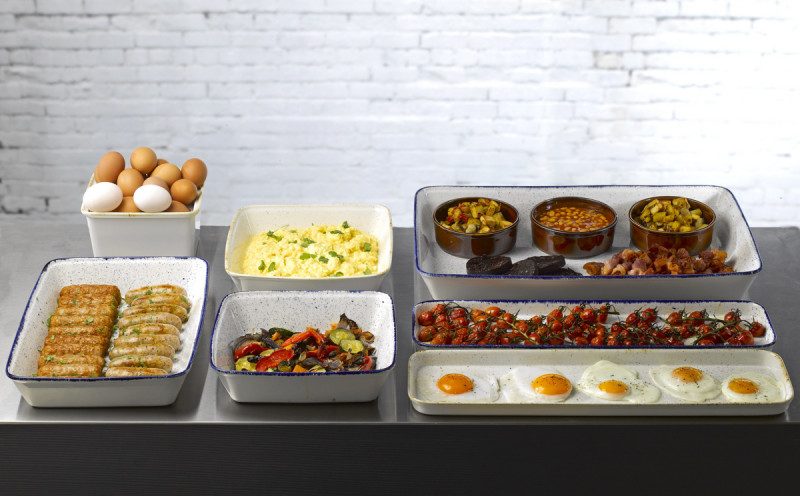 Plat buffet porcelaine vitrifiée barley white 19,4x18x11,5 cm 2 L Stonecast Hints Churchill