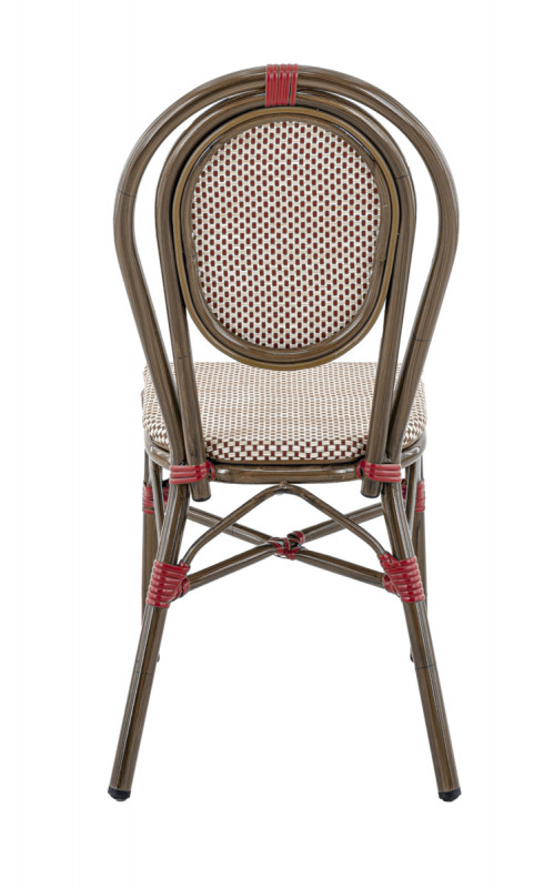 Chaise de terrasse bordeaux 90x41x56 cm Paris