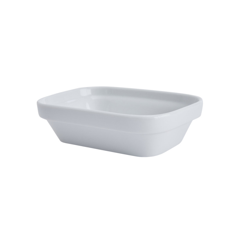 Ravier régithermie rectangulaire blanc porcelaine 12,8 cm Vitalia Essentials Collection