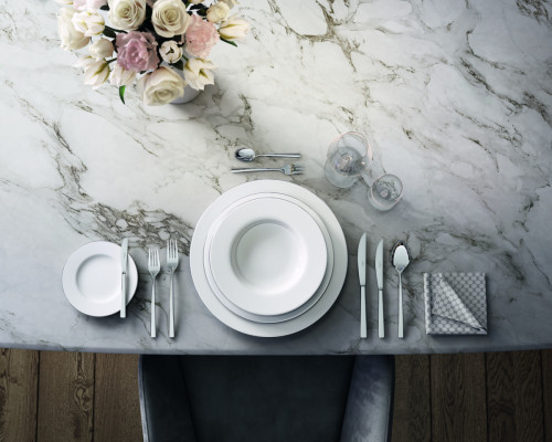 Assiette coupe creuse rond blanc porcelaine bone china Ø 28,5 cm Anmut Villeroy & Boch