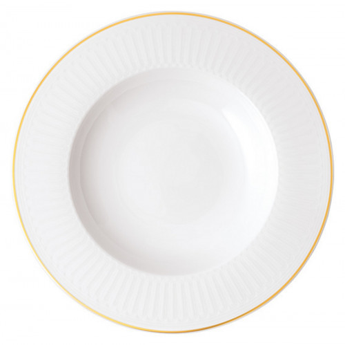 Assiette creuse rond blanc porcelaine bone china Ø 24,5 cm Chateau Septfontaines Villeroy & Boch