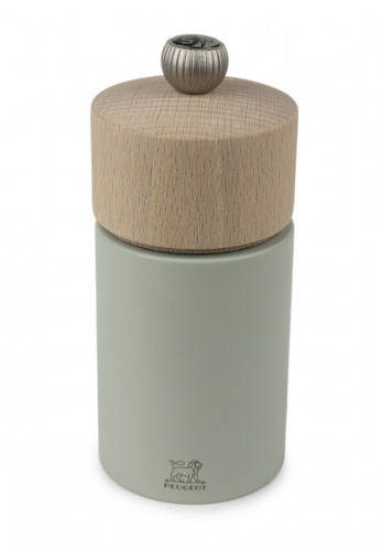 Moulin à sel droit vert sauge Ø 5,2 cm 5,2x5,2x12 cm Boreal Peugeot Saveurs