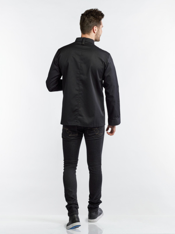 Veste de cuisine manches longues noir XXXXL Sabor Chaud Devant