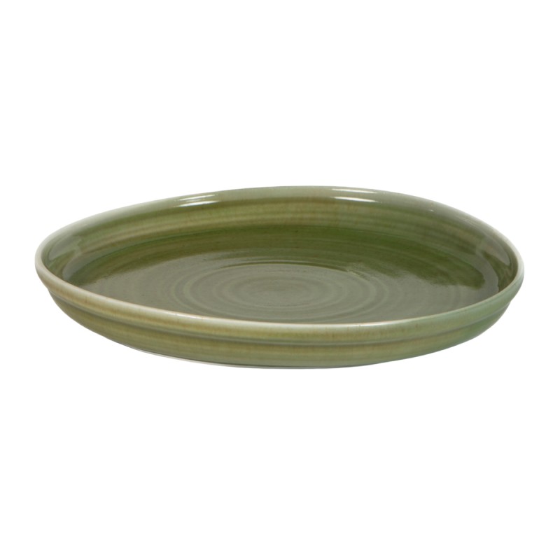 Assiette plate vert porcelaine Ø 27 cm Haven Lichen Accolade