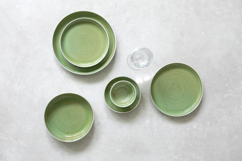 Bowl vert porcelaine Ø 11 cm Haven Lichen Accolade