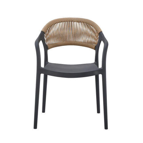 Fauteuil d'extérieur gris anthracite 79x56x54 cm Rotterdam Flexmob